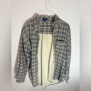 Vintage Guess Men's Lined Plaid Flannel Made in Hong Kong 100% Cotton Large